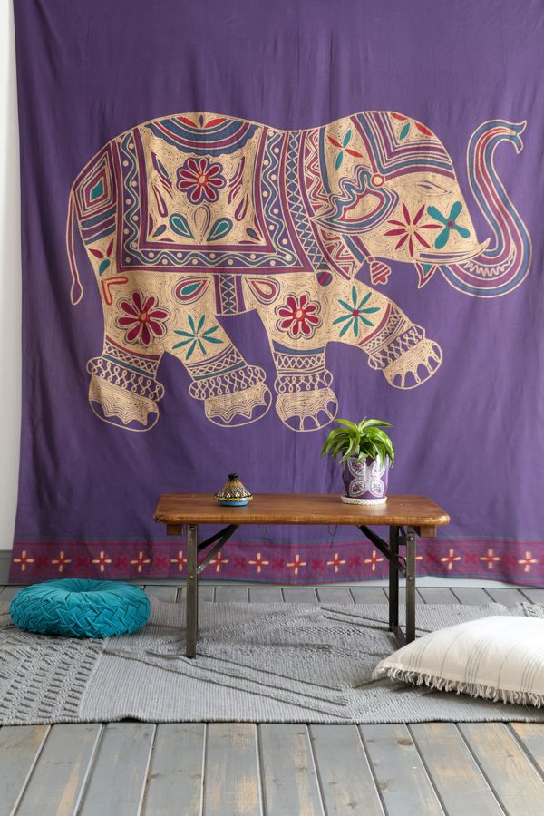 Magical Thinking Printed Elephant Tapestry Urban Outfitters
