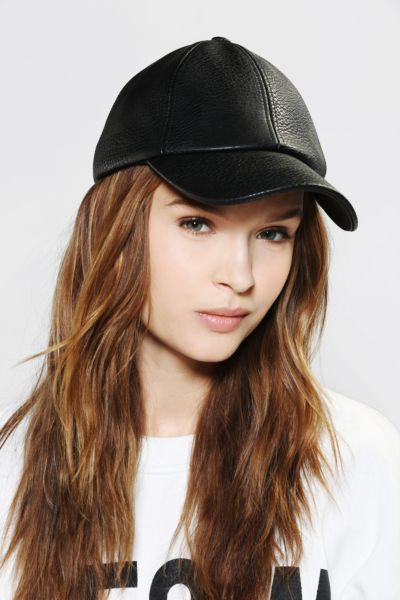 vegan leather baseball cap