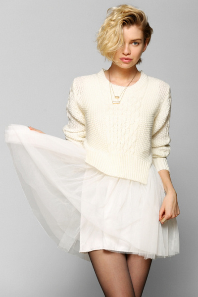 sweater tulle dress