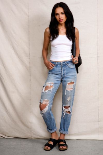 levis destroyed jeans womens