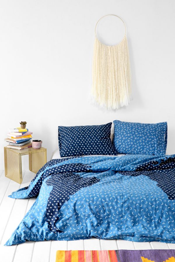 4040 Locust Ditsy Print Map Duvet Cover Urban Outfitters