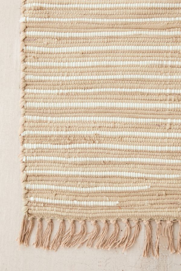 Slide View: 3: Connected Stripe Rag Rug