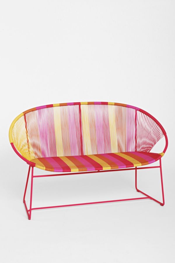 Plum Bow Striped Loveseat Urban Outfitters