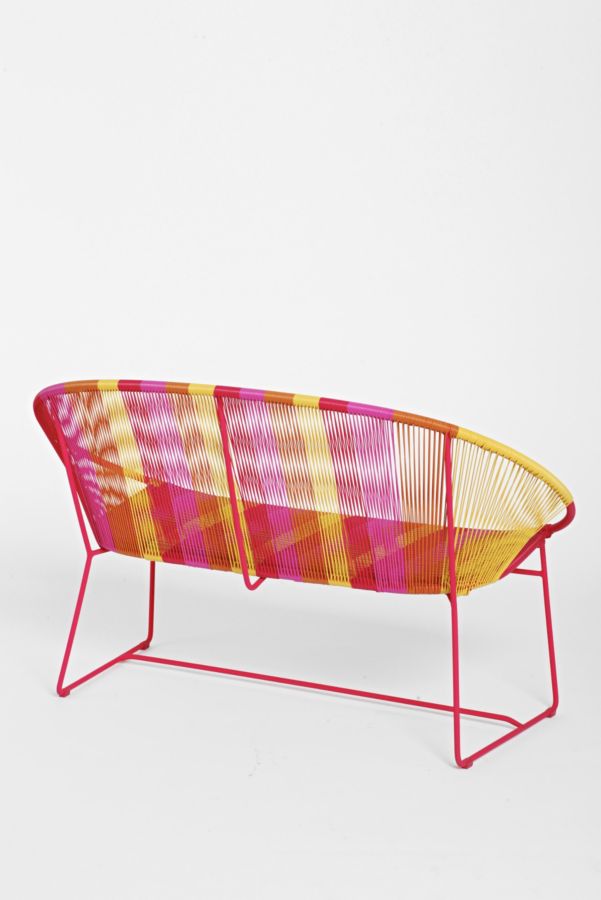 Plum Bow Striped Loveseat Urban Outfitters