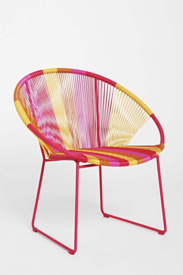 Plum Bow Striped Weave Chair Urban Outfitters