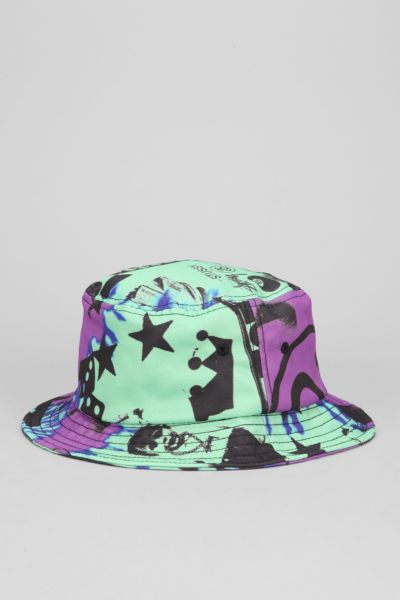tie dye bucket hat stussy