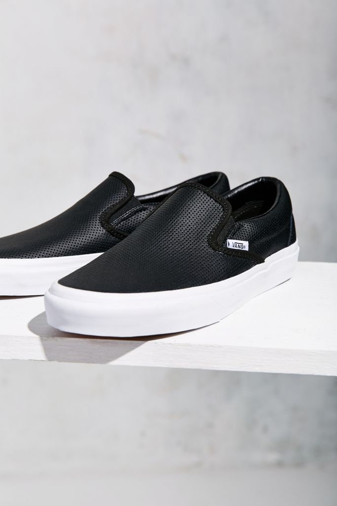 Vans Perforated Leather Slip-On Sneaker | Urban Outfitters