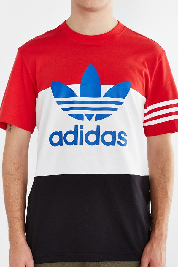 adidas colorblock tee shirt adidas colorblock tee shirt