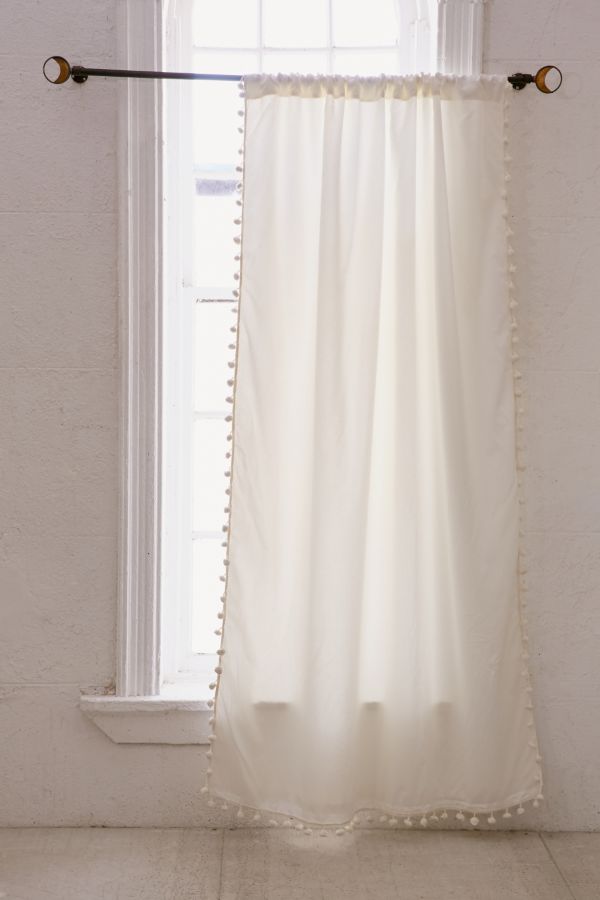 Blackout Pompom Curtain Urban Outfitters