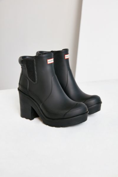 block heel chelsea boots hunter