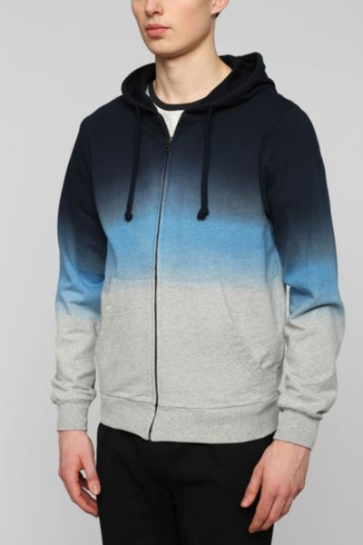 ombre zip up hoodie