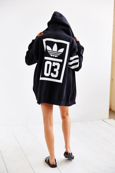 adidas trefoil hoodie zip up