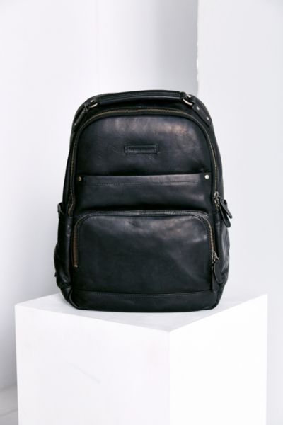 leather frye logan backpack