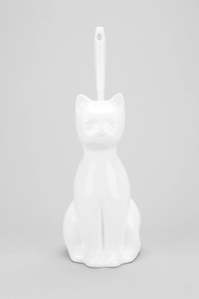 black cat toilet brush holder