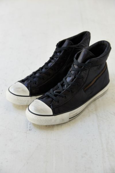 converse cuir fermeture eclair