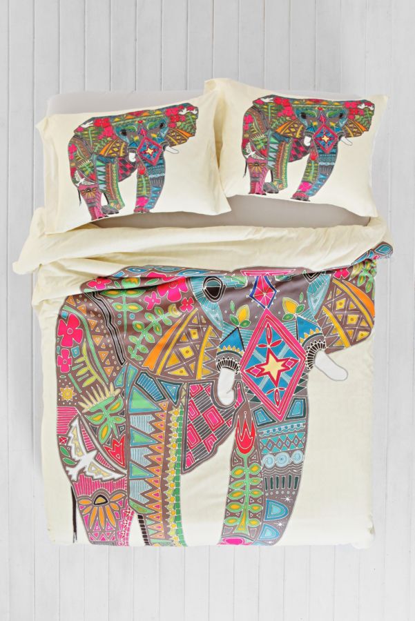 Sharon Turner For Deny Painted Elephant Duvet Cover Urban Outfitters