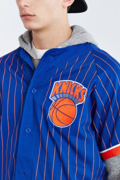 knicks button down jersey