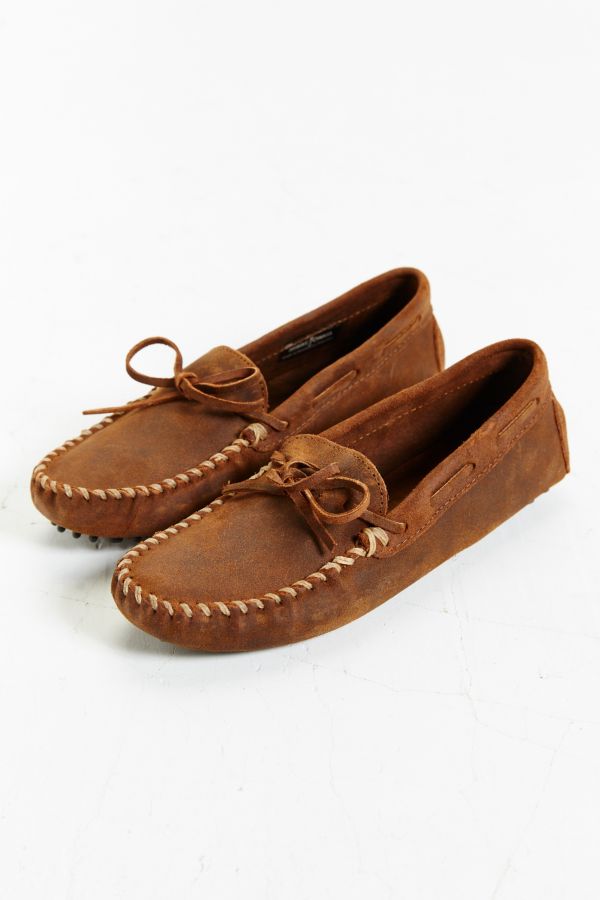 Minnetonka Original Cowhide Driving Moccasin Urban Outfitters