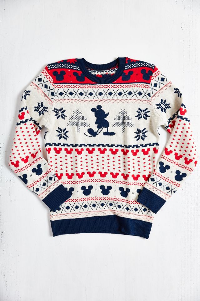 mickey mouse fair isle sweater