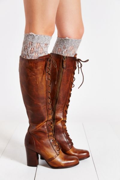 frye tall lace up boots