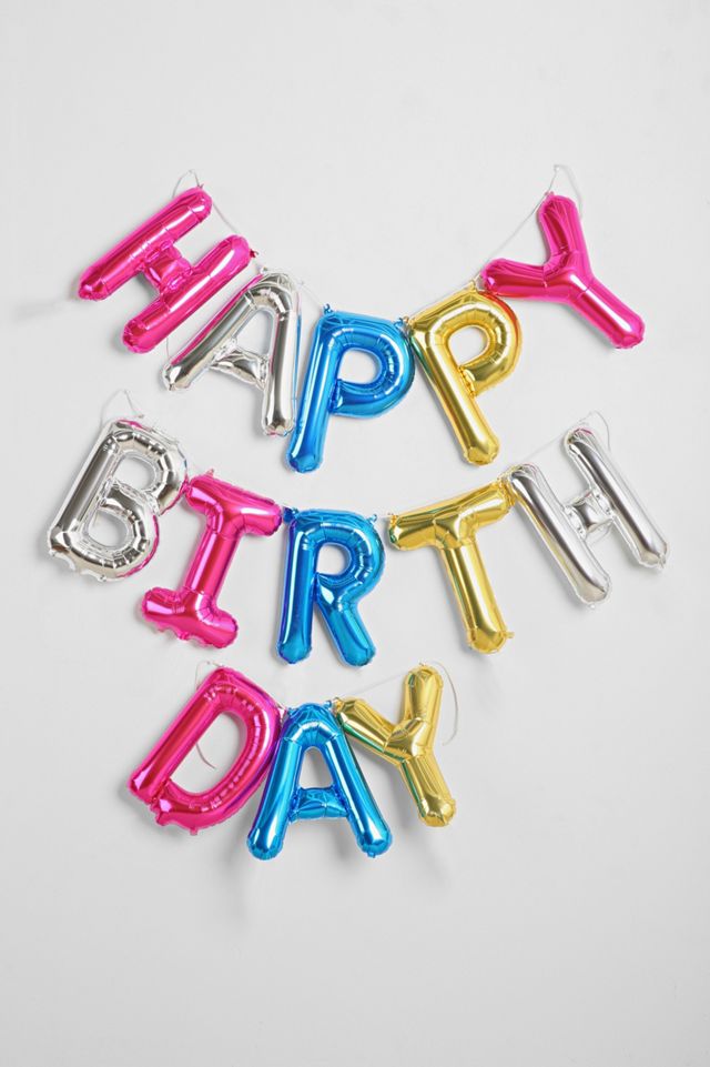 Happy Birthday Rainbow Party Balloon Kit Urban Outfitters