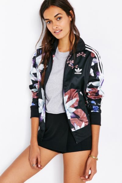 adidas floral print jacket