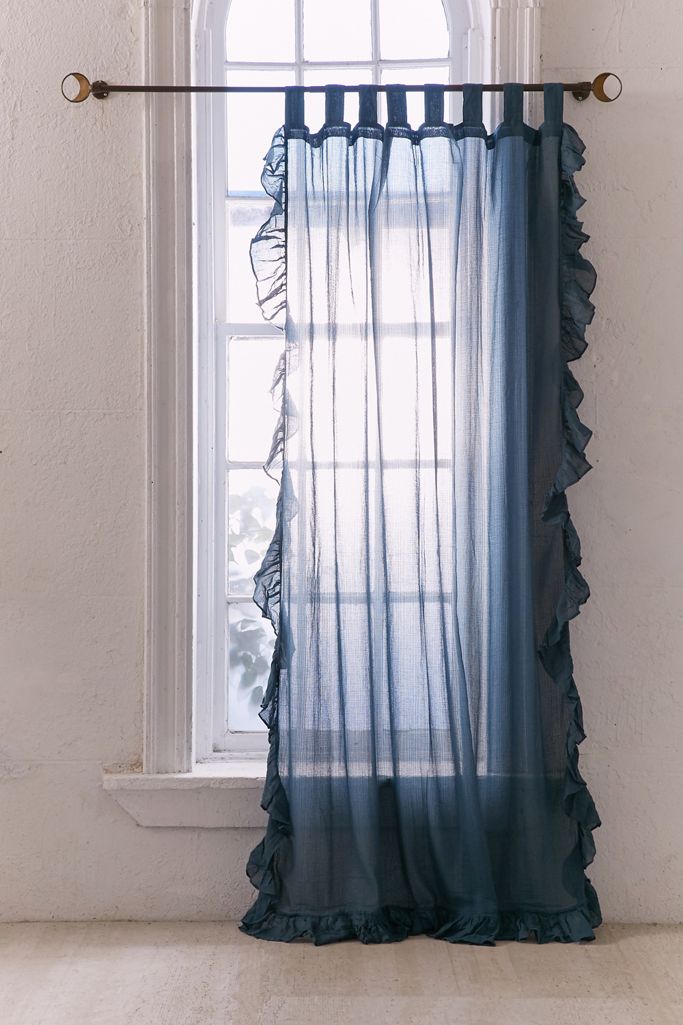 Ruffle Gauze Curtain Urban Outfitters
