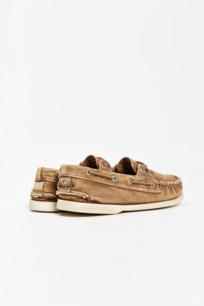 sperry washed canvas boat shoe