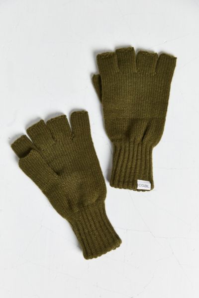 coal fingerless gloves