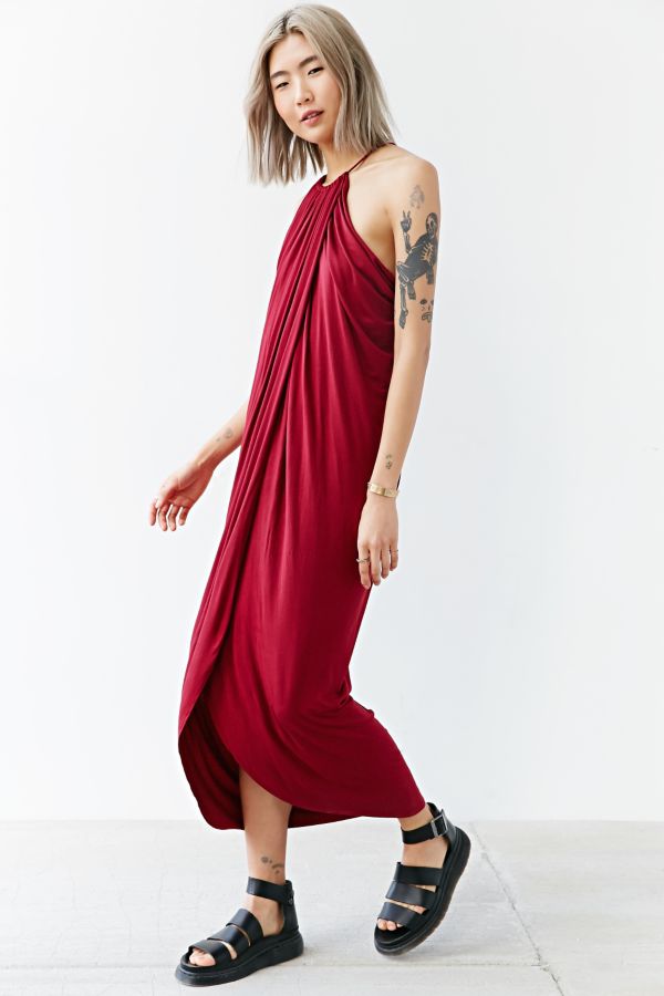Silence Noise Grecian Draped Maxi Dress Urban Outfitters