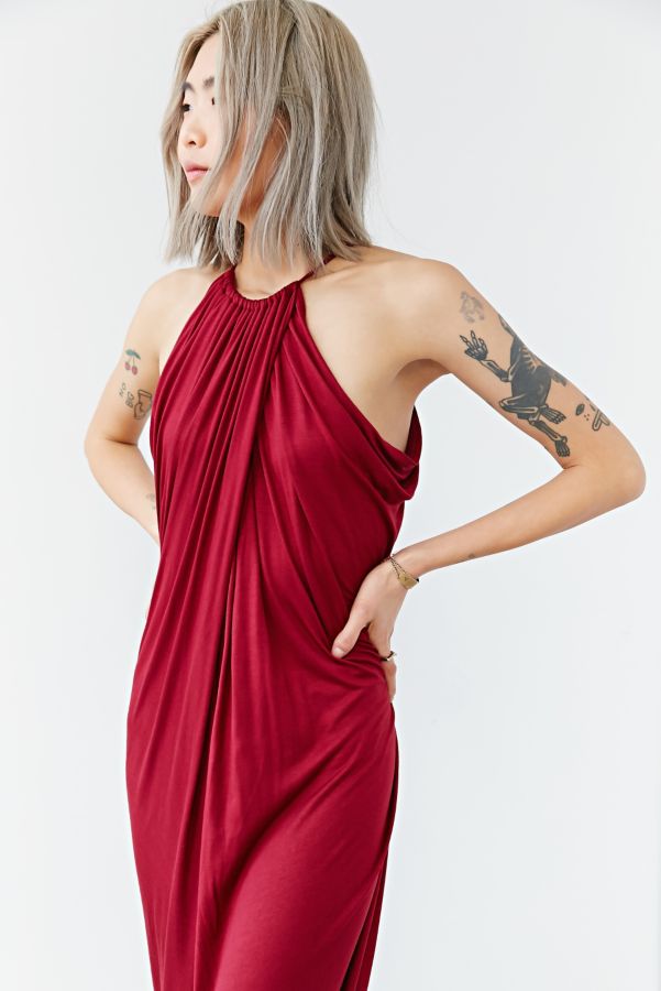 Silence Noise Grecian Draped Maxi Dress Urban Outfitters