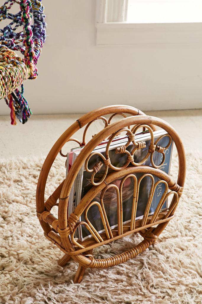 Rattan Magazine Rack Urban Outfitters
