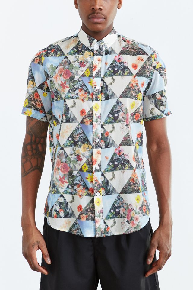 Oxford Lads Triangle Lightweight Button-Down Shirt | Urban Outfitters
