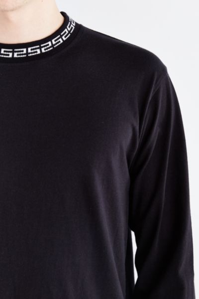 stussy jacquard collar t-shirt