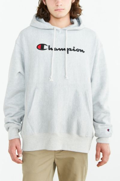 champion script reverse weave hooded sweatshirt