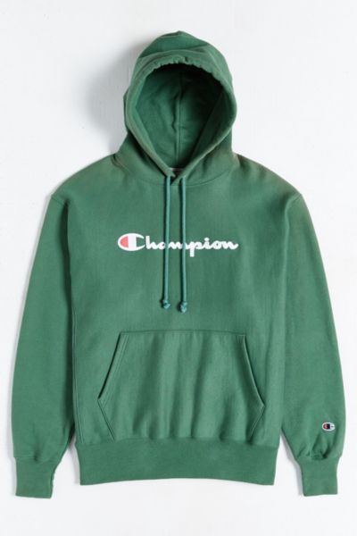 champion script reverse weave hooded sweatshirt