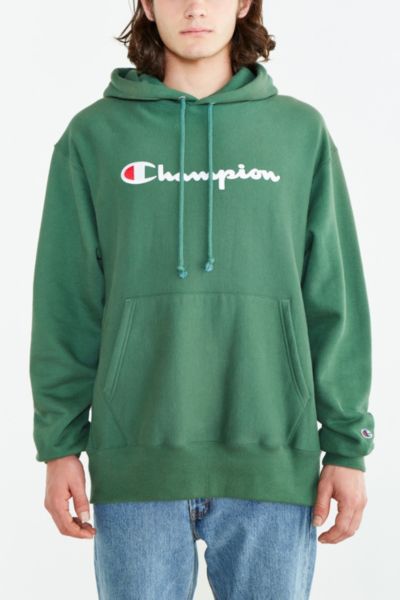 champion script reverse weave hoodie sweatshirt