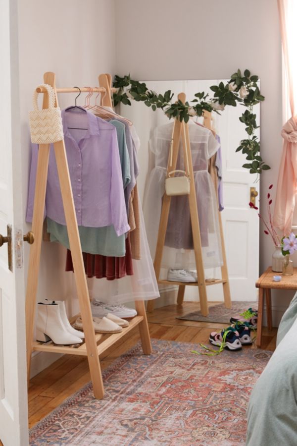 Wooden Clothing Rack | Urban Outfitters