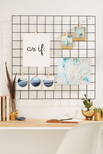 Wire Wall Square Grid Urban Outfitters   36310332 001 B