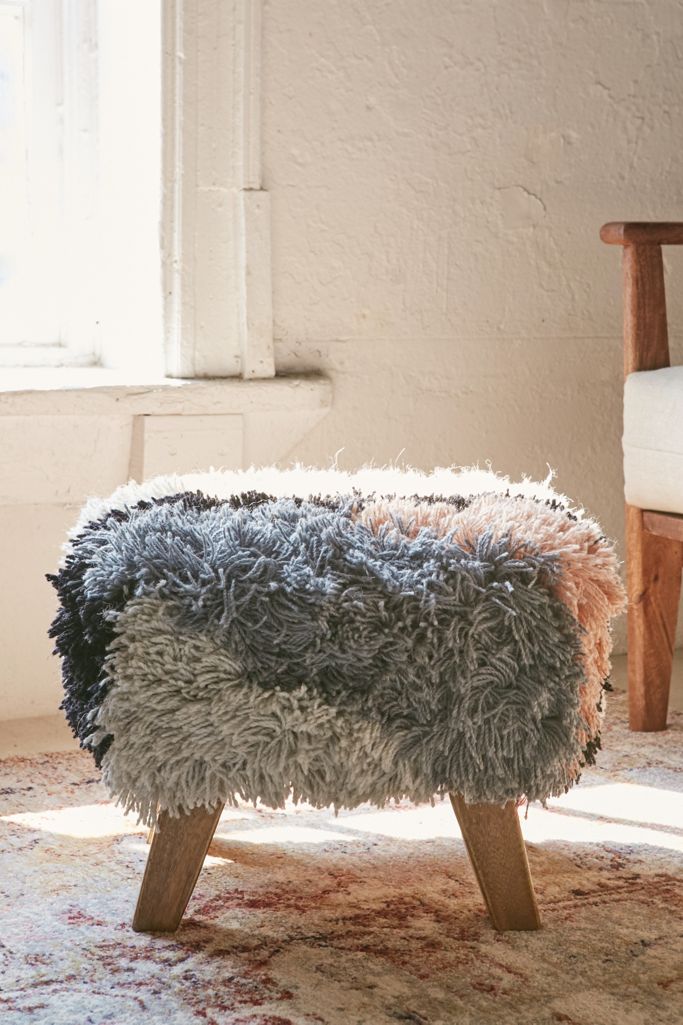 Shaggy Ottoman Urban Outfitters