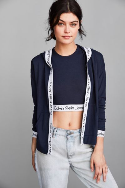 calvin klein crop top hoodie