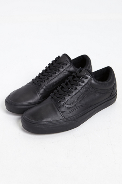 vans old skool black mono leather