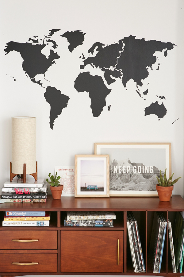 Walls Need Love World Map Wall Decal Urban Outfitters