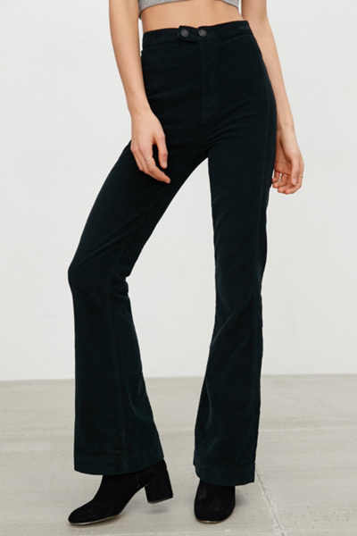 black corduroy flares