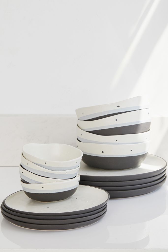 16Piece Speckle Stoneware Dinnerware Set Urban Outfitters