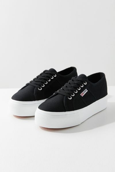 black superga platform sneakers