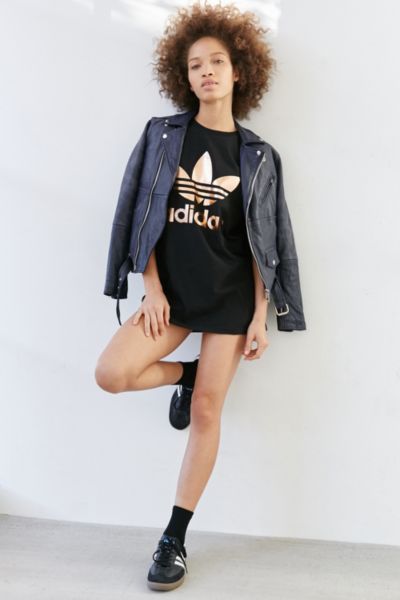 adidas logo shirt rose gold