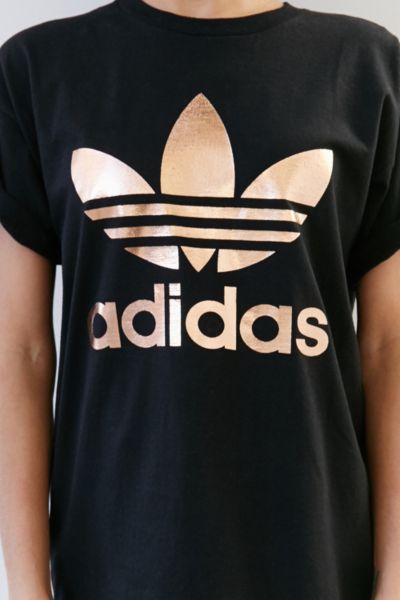 adidas originals rose gold t shirt