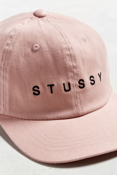 pink stussy baseball hat