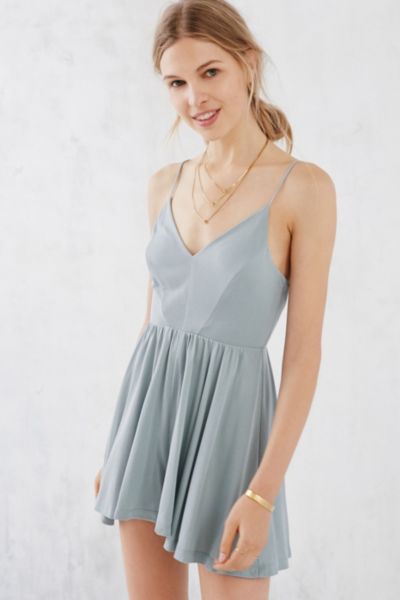 uo vanessa cupro playsuit